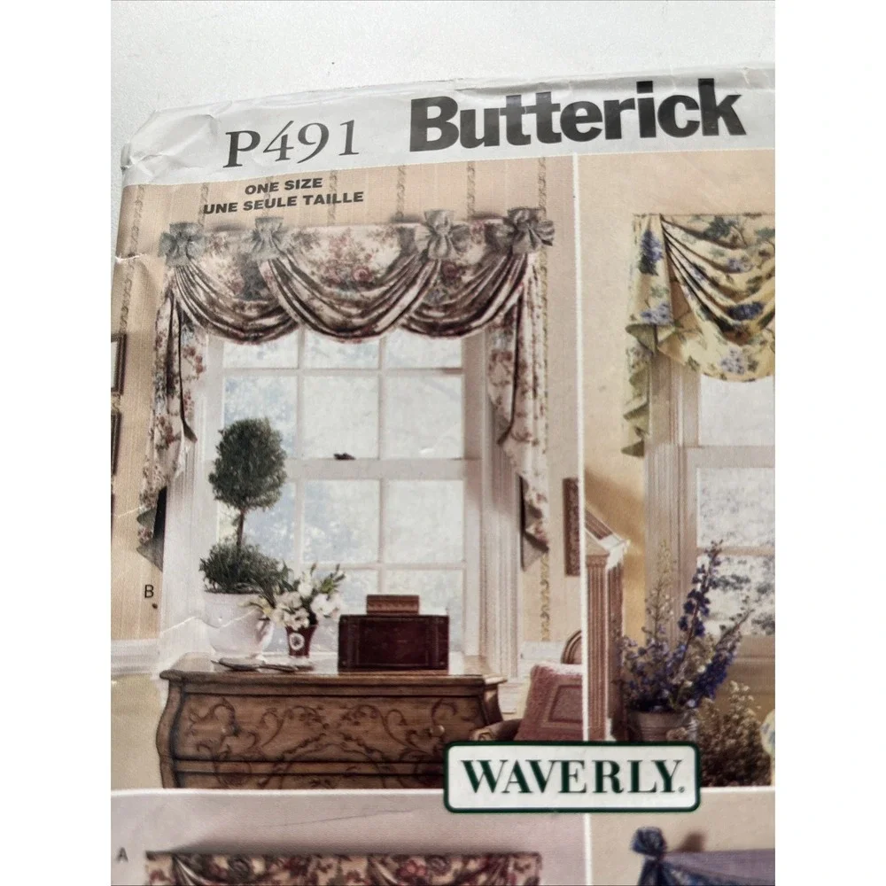 Butterick Pattern 3117 Window Treatments Sewing Craft Project (H)